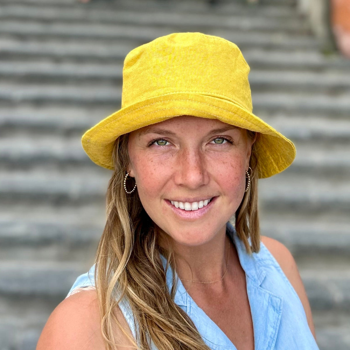 ? Color mustard  Wool Bucket Hat Yellow Linen Bucket Hat, Women main image 3