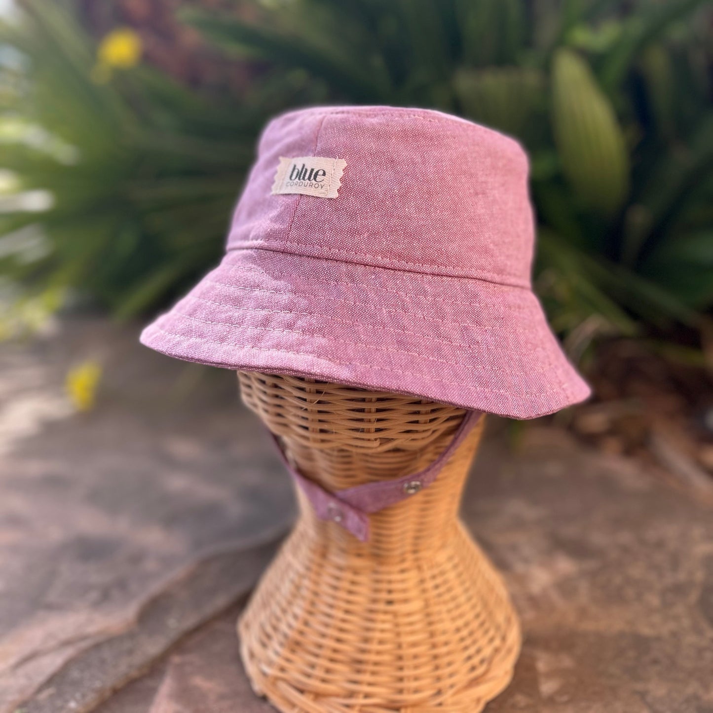 Baby Linen Bucket Hat - Mauve