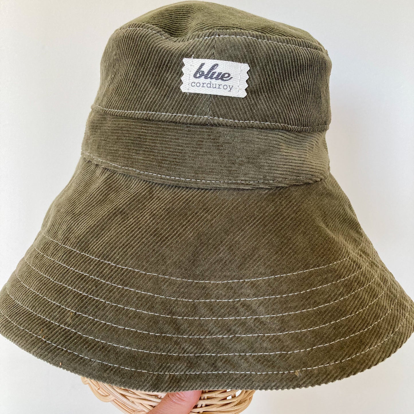 Summer Bucket Hat, Olive Green Hat, Corduroy Hat, Wide Brim Sun Hat, Beach Bucket Hat, Cotton Summer Hat, Green Bucket Hat, Boho Sun Hat