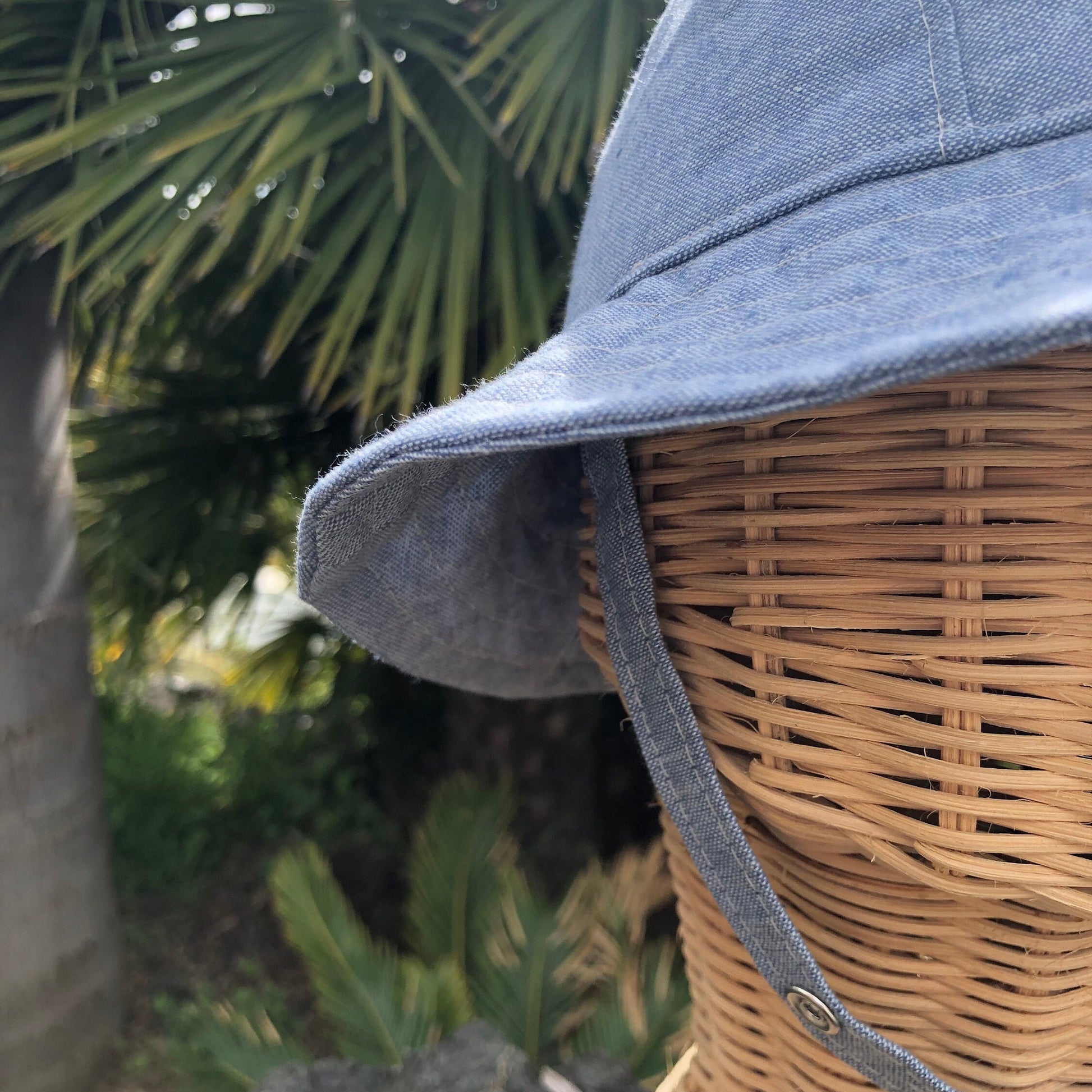 Baby Bucket Hat, Blue Fabric Hat, Boy Sun Hat, Toddler Beach Hat, Newborn Summer Hat, Infant Beach Outfit, Washable Hat, Chin Straps